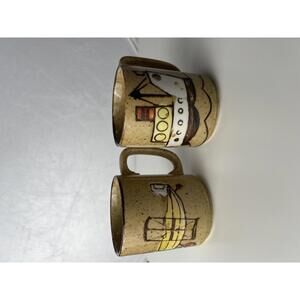 Vintage Westwood Japan “On the Move” Ceramic Mugs Set of 2